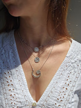 Load image into Gallery viewer, Crescent Moon & Sun Necklace