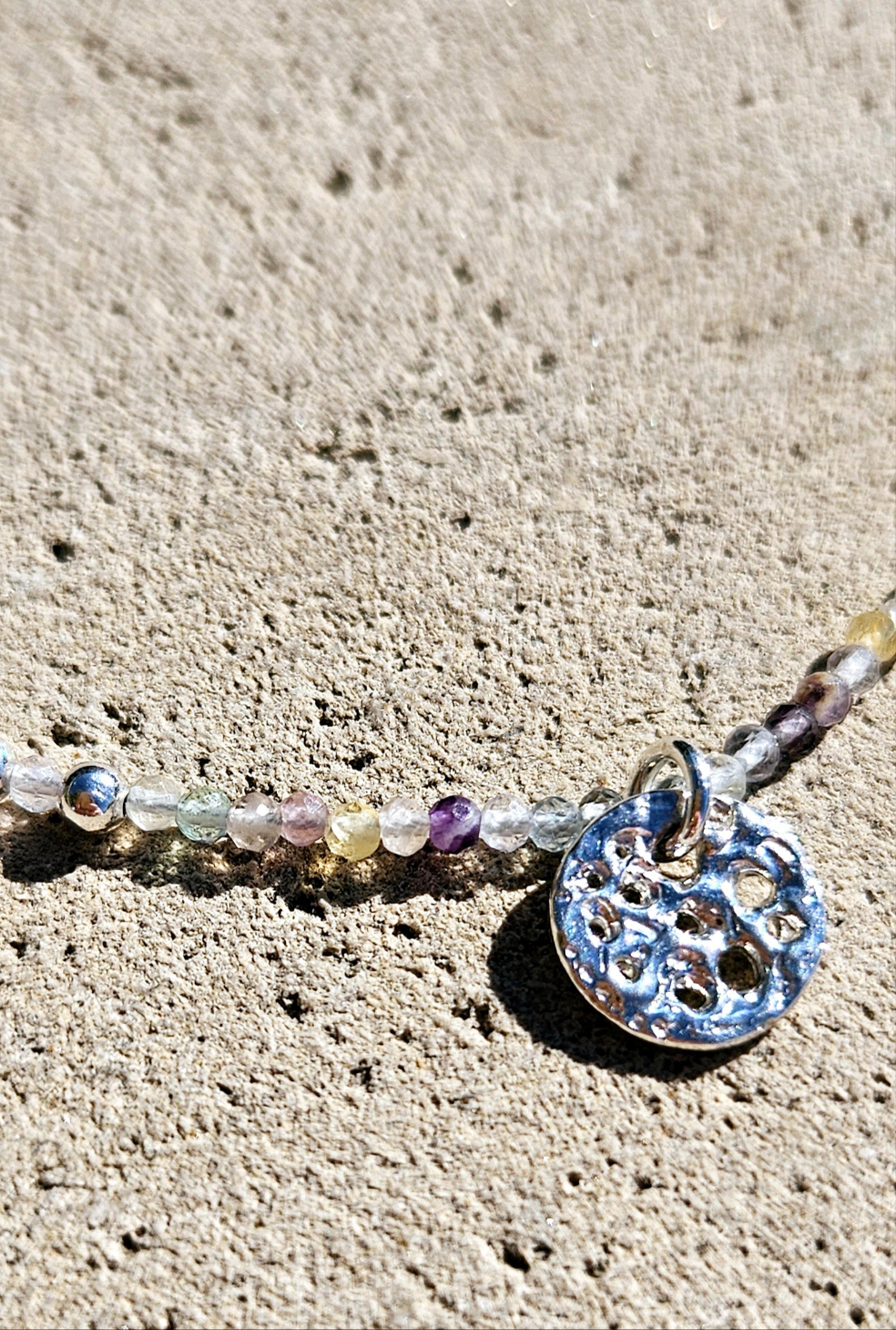 Fluorite Moon Necklace